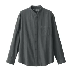 Sale Men's Flannel Stand Collar Long Sleeve Patterned Shirt Shirts & Polos