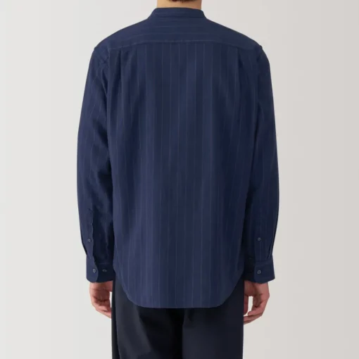 Sale Men's Flannel Stand Collar Long Sleeve Patterned Shirt Shirts & Polos