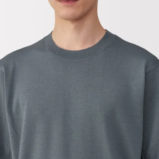 Sale Men's Hemp Blend Short Sleeve Sweater Sweaters & Cardigans