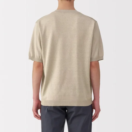 Sale Men's Hemp Blend Short Sleeve Sweater Sweaters & Cardigans