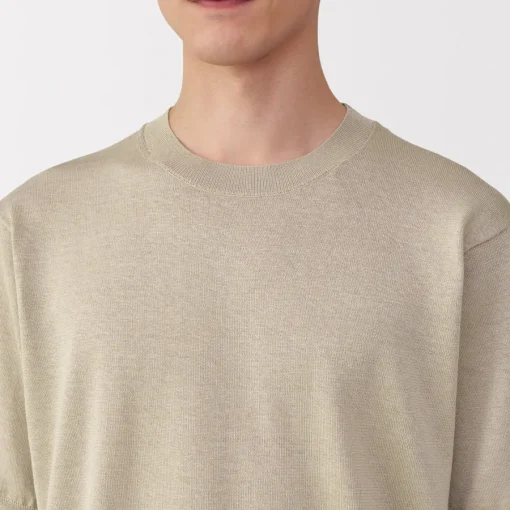 Sale Men's Hemp Blend Short Sleeve Sweater Sweaters & Cardigans