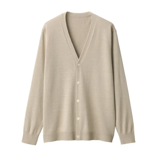 Clearance Men's Hemp Blend V-Neck Cardigan Sweaters & Cardigans