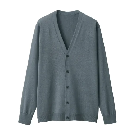 Clearance Men's Hemp Blend V-Neck Cardigan Sweaters & Cardigans