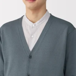 Clearance Men's Hemp Blend V-Neck Cardigan Sweaters & Cardigans