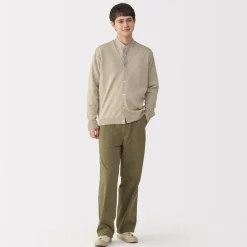 Clearance Men's Hemp Blend V-Neck Cardigan Sweaters & Cardigans