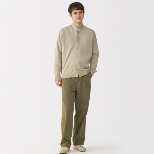 Clearance Men's Hemp Blend V-Neck Cardigan Sweaters & Cardigans
