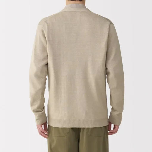Clearance Men's Hemp Blend V-Neck Cardigan Sweaters & Cardigans