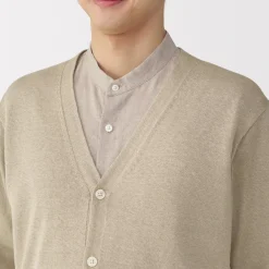 Clearance Men's Hemp Blend V-Neck Cardigan Sweaters & Cardigans