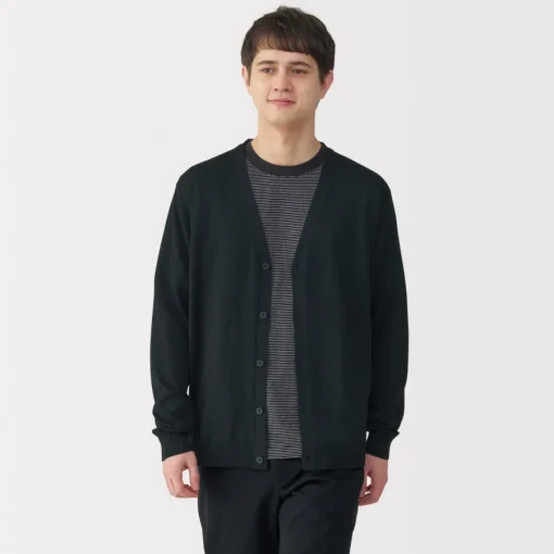 Clearance Men's Hemp Blend V-Neck Cardigan Sweaters & Cardigans