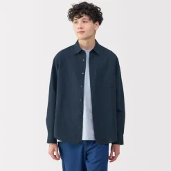 New Men's Hemp Cotton Long Sleeve Shirt Shirts & Polos