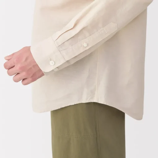 New Men's Hemp Cotton Long Sleeve Shirt Shirts & Polos