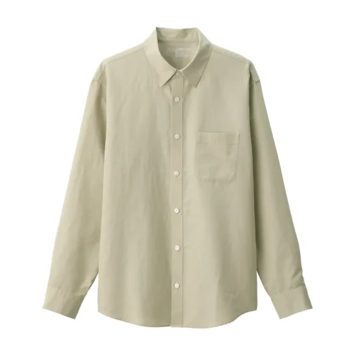 New Men's Hemp Cotton Long Sleeve Shirt Shirts & Polos