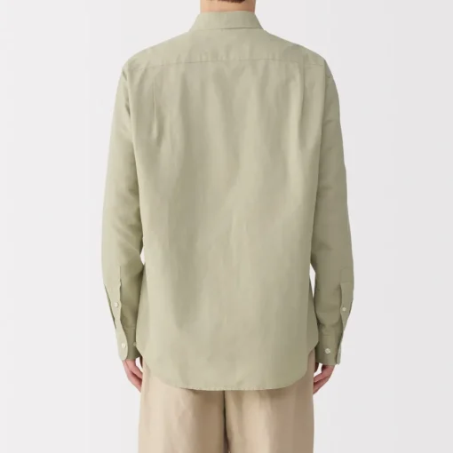 New Men's Hemp Cotton Long Sleeve Shirt Shirts & Polos