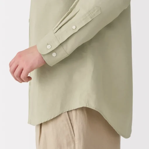New Men's Hemp Cotton Long Sleeve Shirt Shirts & Polos