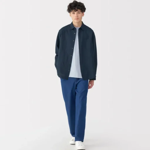 New Men's Hemp Cotton Long Sleeve Shirt Shirts & Polos