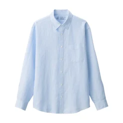 Online Men's Hemp Cotton Striped Shirt Shirts & Polos