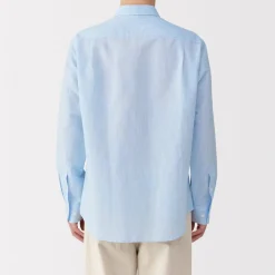 Online Men's Hemp Cotton Striped Shirt Shirts & Polos
