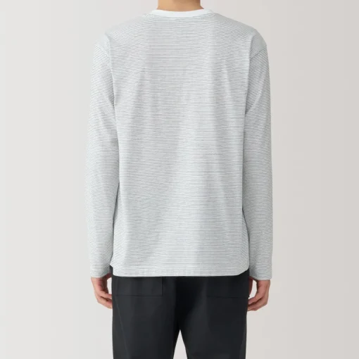 Fashion Men's Jersey Crew Neck Long Sleeve Striped T-Shirt T-Shirts