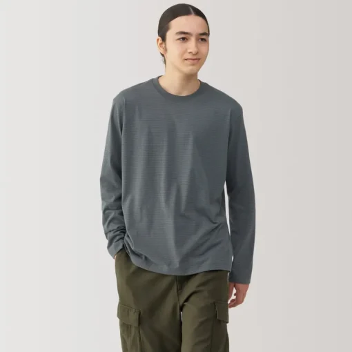 Fashion Men's Jersey Crew Neck Long Sleeve Striped T-Shirt T-Shirts