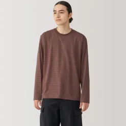 Fashion Men's Jersey Crew Neck Long Sleeve Striped T-Shirt T-Shirts