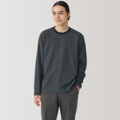 Fashion Men's Jersey Crew Neck Long Sleeve Striped T-Shirt T-Shirts