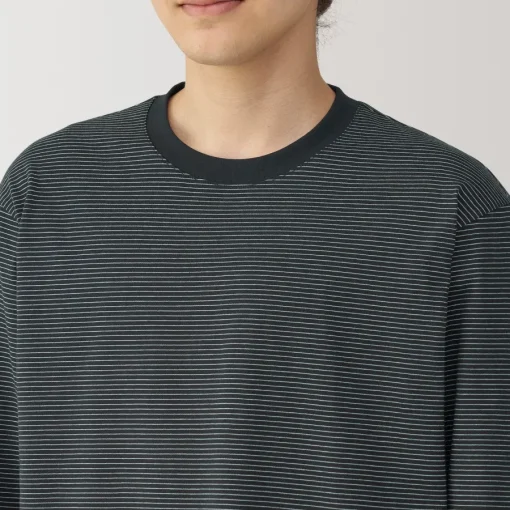 Fashion Men's Jersey Crew Neck Long Sleeve Striped T-Shirt T-Shirts