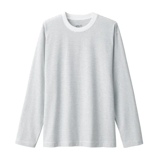Fashion Men's Jersey Crew Neck Long Sleeve Striped T-Shirt T-Shirts