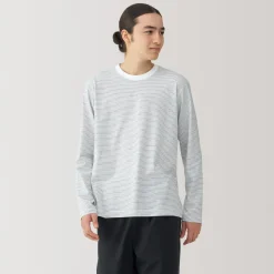 Fashion Men's Jersey Crew Neck Long Sleeve Striped T-Shirt T-Shirts