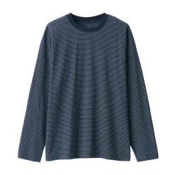 Fashion Men's Jersey Crew Neck Long Sleeve Striped T-Shirt T-Shirts
