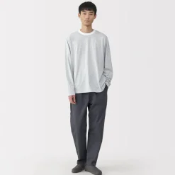 Fashion Men's Jersey Crew Neck Long Sleeve Striped T-Shirt T-Shirts