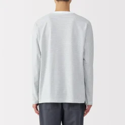 Fashion Men's Jersey Crew Neck Long Sleeve Striped T-Shirt T-Shirts