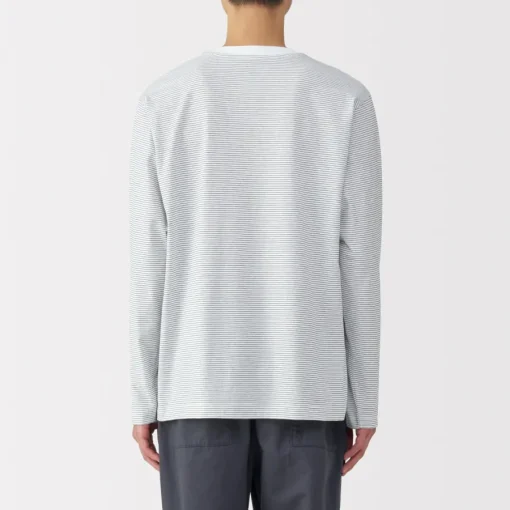 Fashion Men's Jersey Crew Neck Long Sleeve Striped T-Shirt T-Shirts