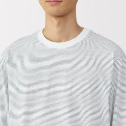 Fashion Men's Jersey Crew Neck Long Sleeve Striped T-Shirt T-Shirts