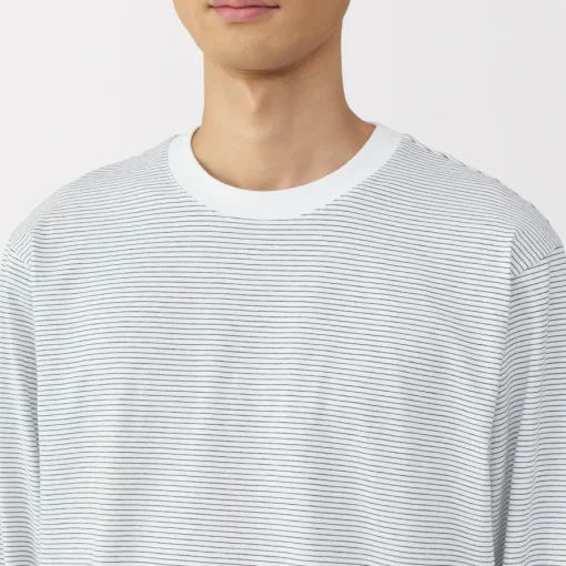 Fashion Men's Jersey Crew Neck Long Sleeve Striped T-Shirt T-Shirts