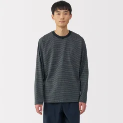 Fashion Men's Jersey Crew Neck Long Sleeve Striped T-Shirt T-Shirts