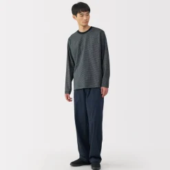 Fashion Men's Jersey Crew Neck Long Sleeve Striped T-Shirt T-Shirts