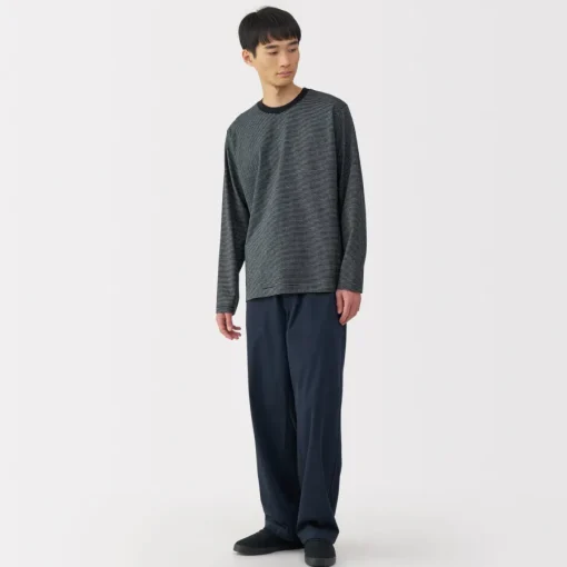 Fashion Men's Jersey Crew Neck Long Sleeve Striped T-Shirt T-Shirts