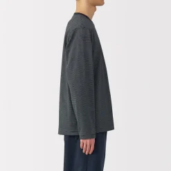 Fashion Men's Jersey Crew Neck Long Sleeve Striped T-Shirt T-Shirts