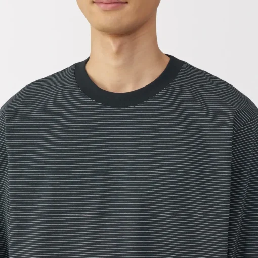 Fashion Men's Jersey Crew Neck Long Sleeve Striped T-Shirt T-Shirts