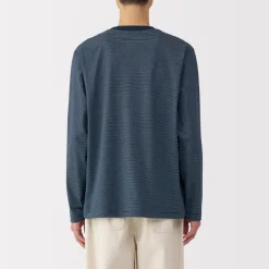 Fashion Men's Jersey Crew Neck Long Sleeve Striped T-Shirt T-Shirts