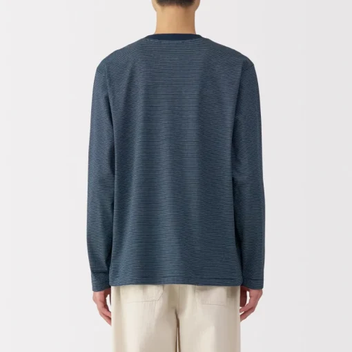Fashion Men's Jersey Crew Neck Long Sleeve Striped T-Shirt T-Shirts