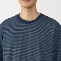 Fashion Men's Jersey Crew Neck Long Sleeve Striped T-Shirt T-Shirts