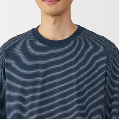 Fashion Men's Jersey Crew Neck Long Sleeve Striped T-Shirt T-Shirts