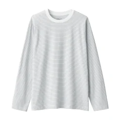 Fashion Men's Jersey Crew Neck Long Sleeve Striped T-Shirt T-Shirts