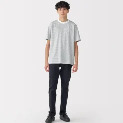 Discount Men's Jersey Crew Neck Short Sleeve Striped T-Shirt T-Shirts