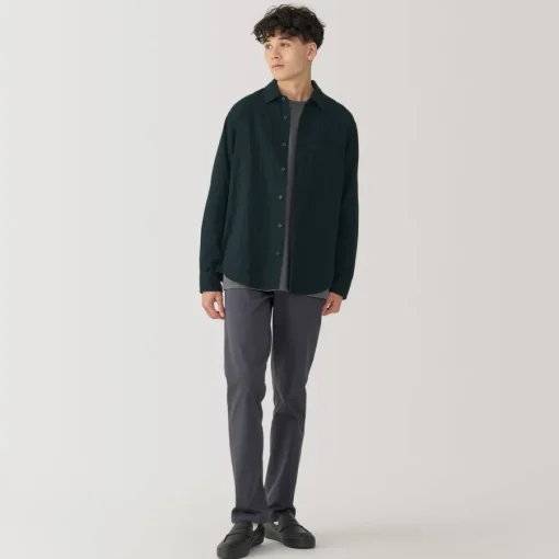 Sale Men's Kapok Blend Double Gauze Long Sleeve Shirt Shirts & Polos