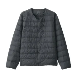 Hot Men's Lightweight Down Collarless Jacket Lightweight Down Jackets & Vests