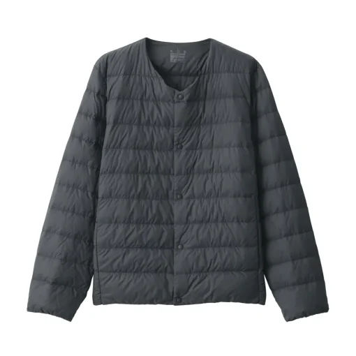 Hot Men's Lightweight Down Collarless Jacket Lightweight Down Jackets & Vests