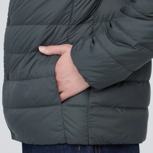 Hot Men's Lightweight Down Collarless Jacket Lightweight Down Jackets & Vests