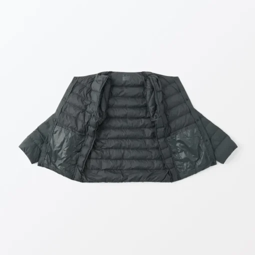 Hot Men's Lightweight Down Collarless Jacket Lightweight Down Jackets & Vests